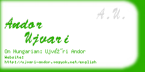andor ujvari business card